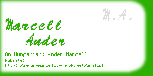 marcell ander business card